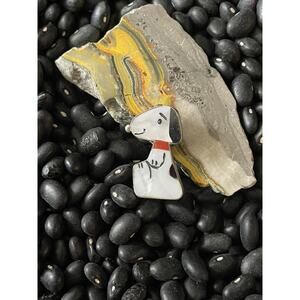 Zuni Inlaid Sterling Mother Pearl Onyx Coral Snoopy~Charlie Brown Brooch Pendant